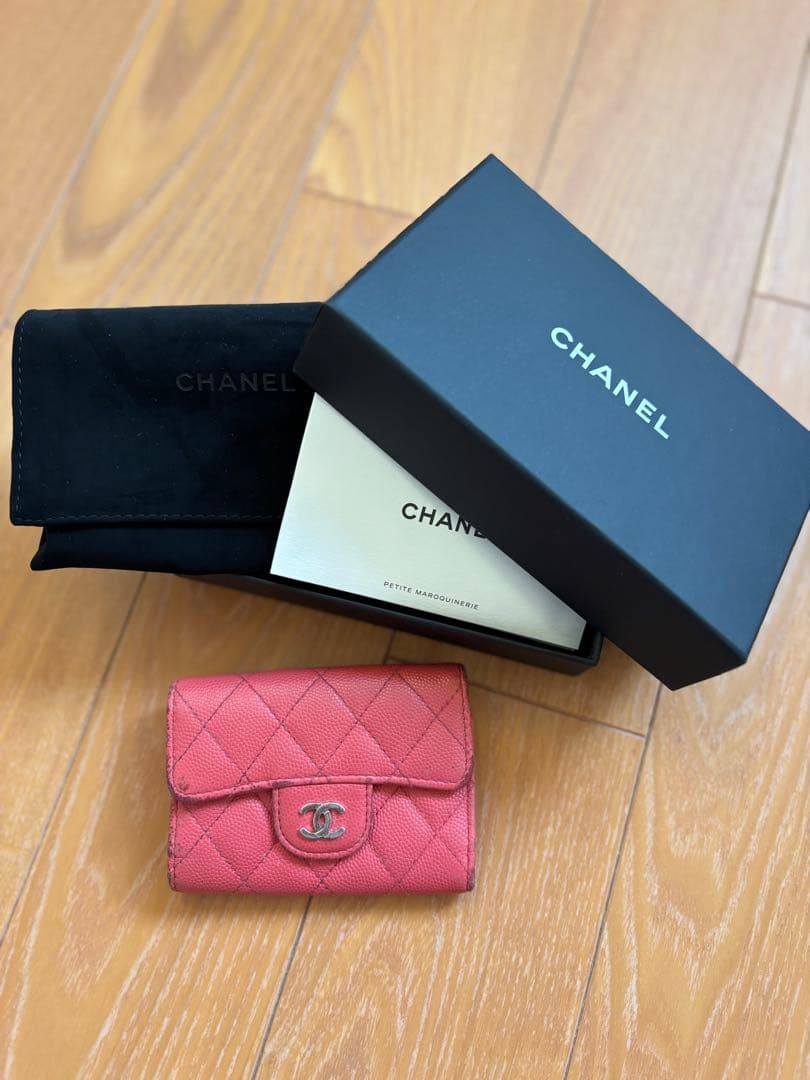 CHANEL キルティング ピンクキーケース