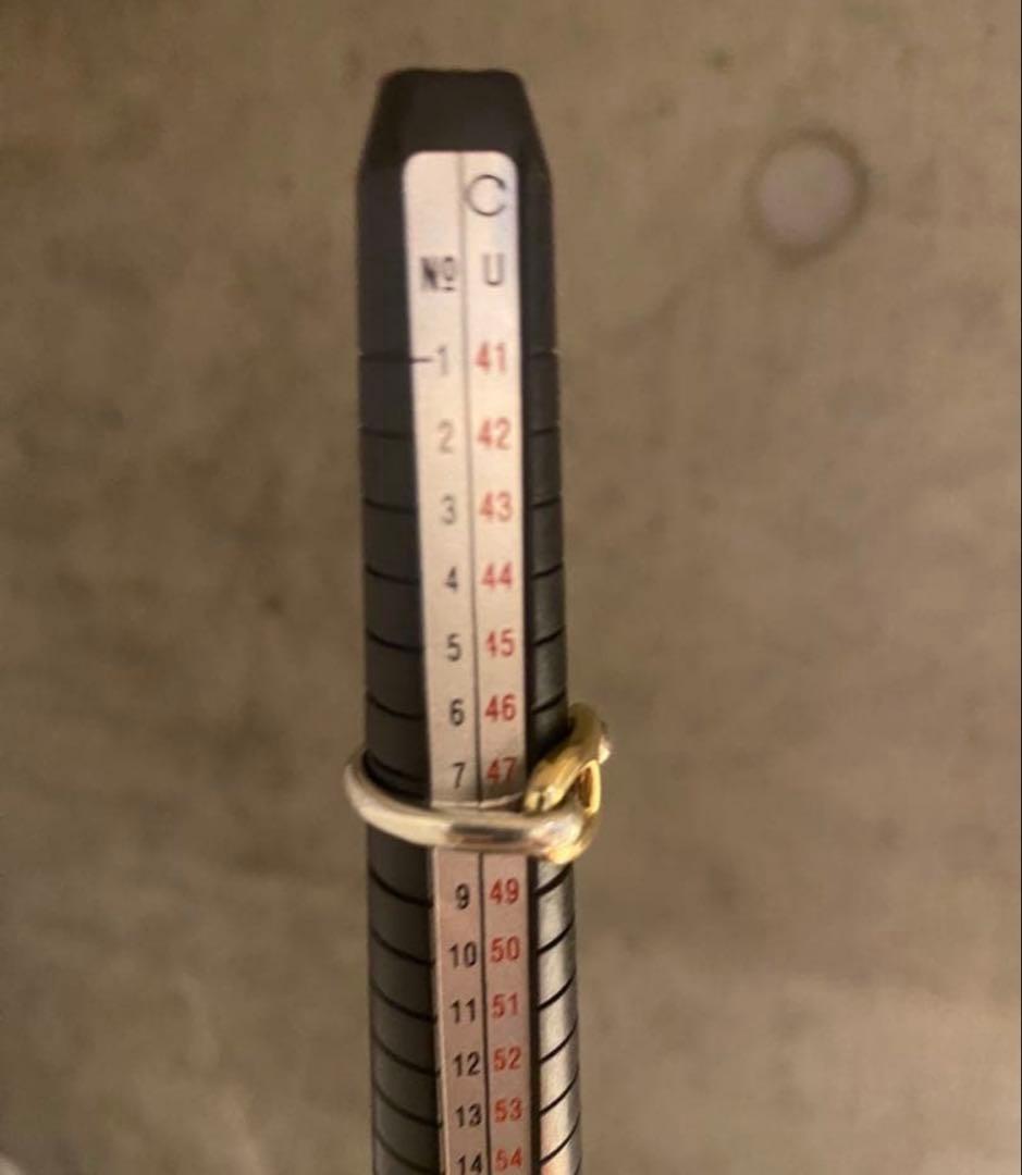 初期コマHERMES エルメス シェーヌダンクル コンビ リング サイズ48