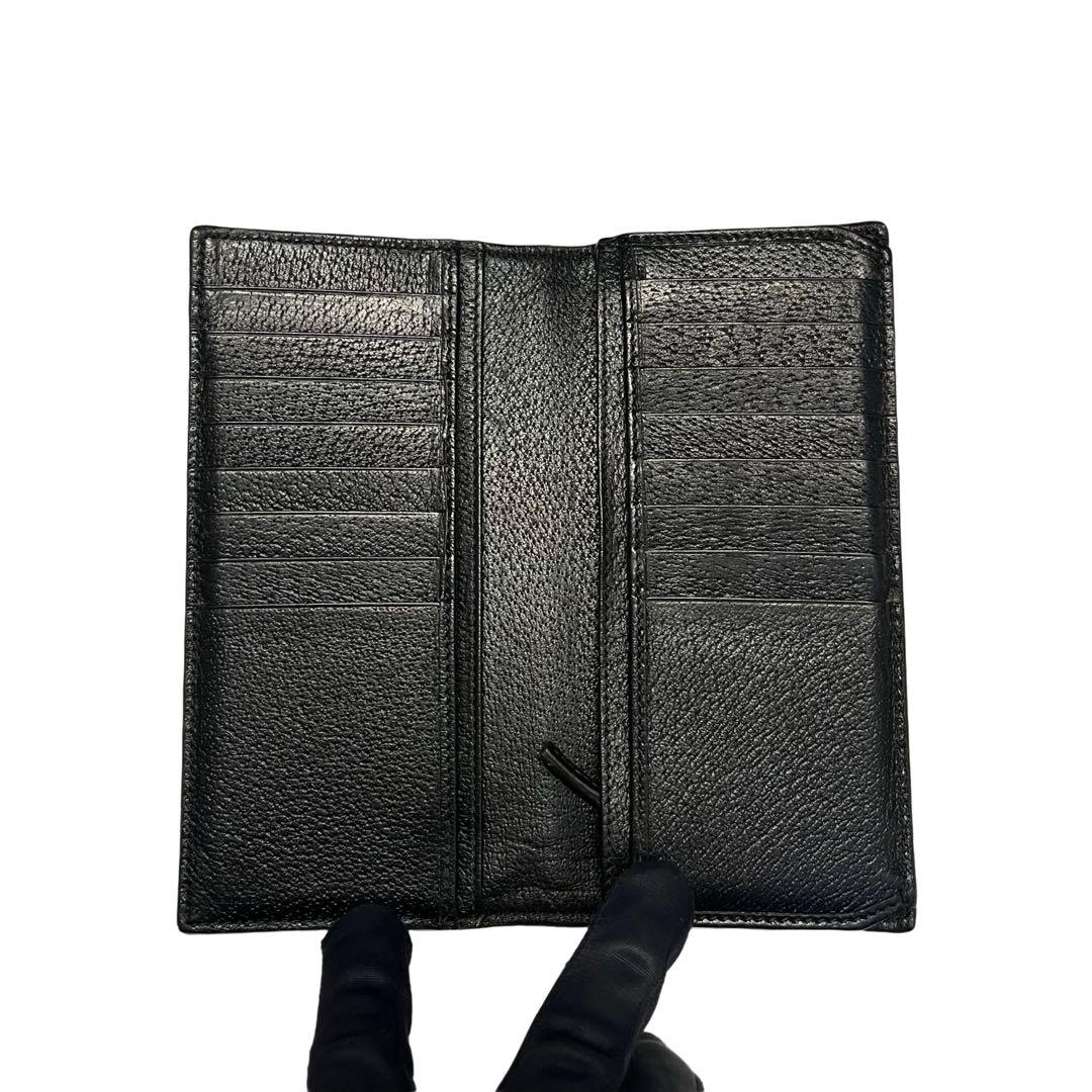 希少✨グッチ 長財布 GG ロゴ金具 マーモント レザー ブラック 黒