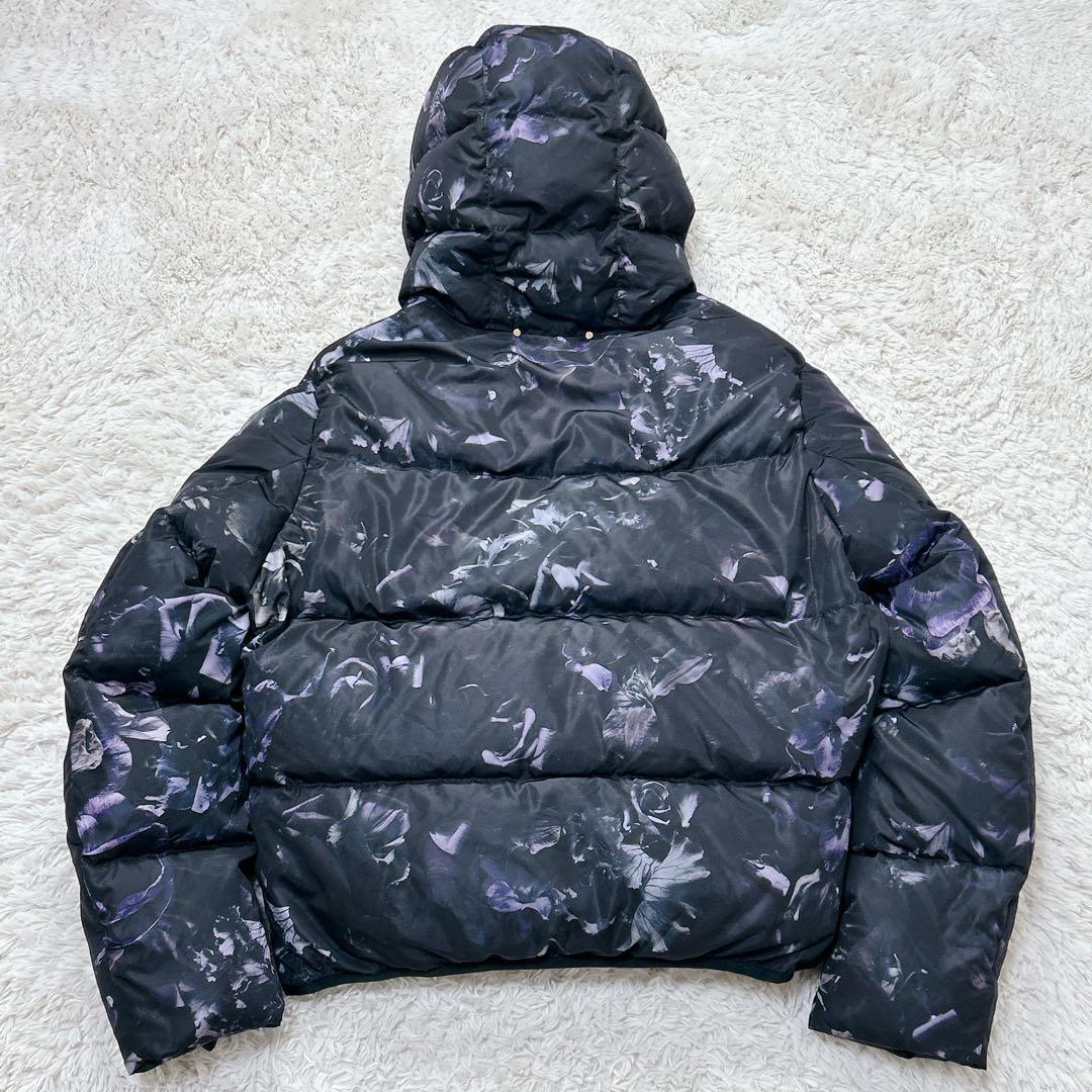 美品 ポールスミス 花柄 ダウンジャケット ハーフジップ プルオーバー ブラック