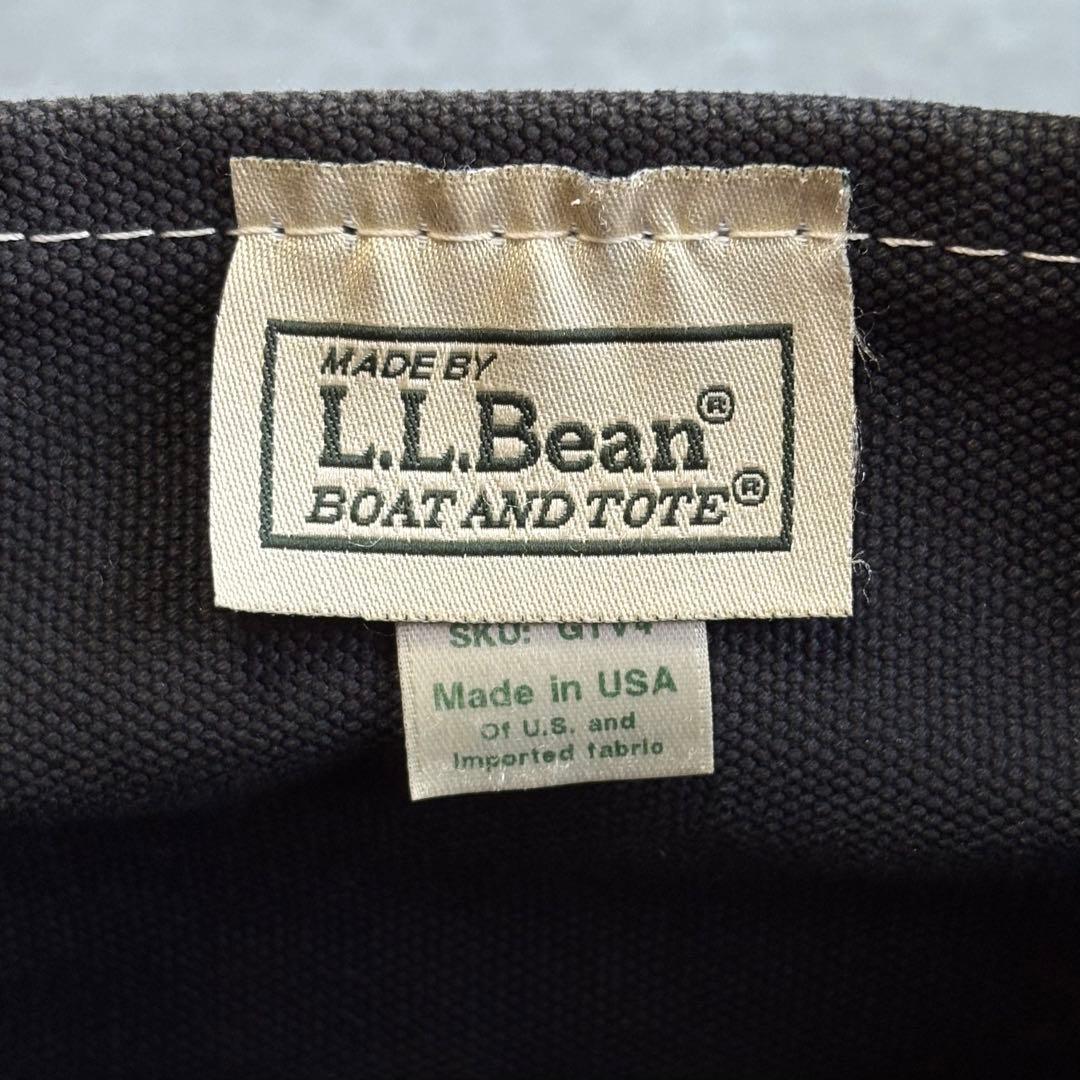 USA製 エルエルビーン トートバッグ スモール 白ステッチ ヴィンテージ 炭黒