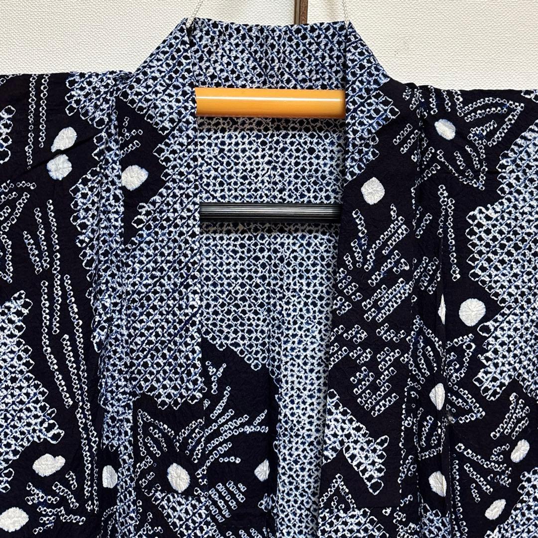 Misaki　浴衣【有松絞り】白紺色 女性用 木綿 夏用 総絞り有松鳴海絞