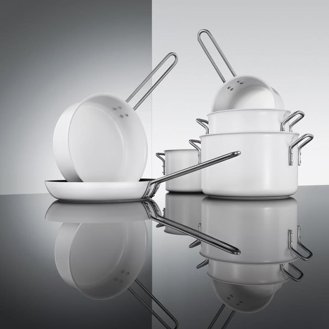 【貴重・廃盤品・新品未使用】evatrio ホワイトライン　フライパン 28cm