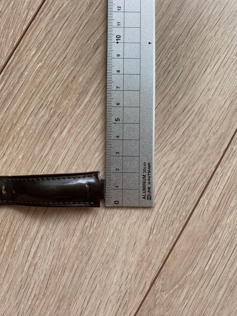 LOUIS VUITTON ダークブラウンレザー　時計ベルト　ルイヴィトン