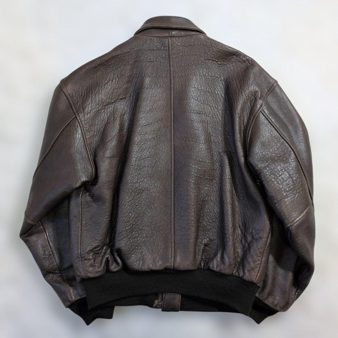 超良品 AVIREXA 2フライトジャケット M 〜L茶　胸タグ