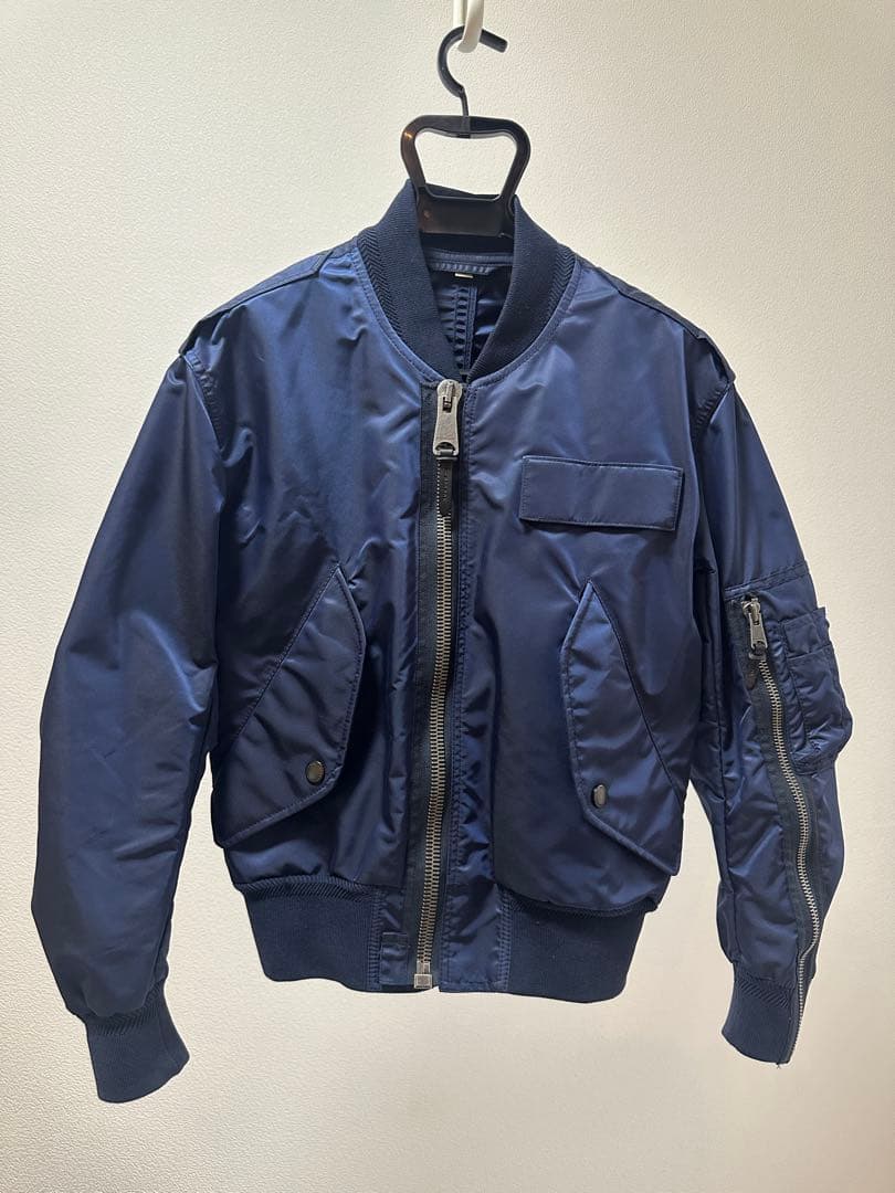 BURBERRY LONDON ナイロンジャケット MA-1 ネイビー 46