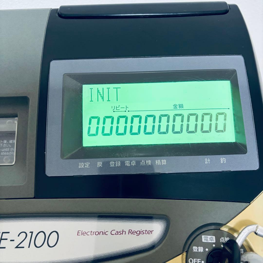 CASIO TE-2100 電子レジスター 鍵付き 取扱説明書あり 現状品