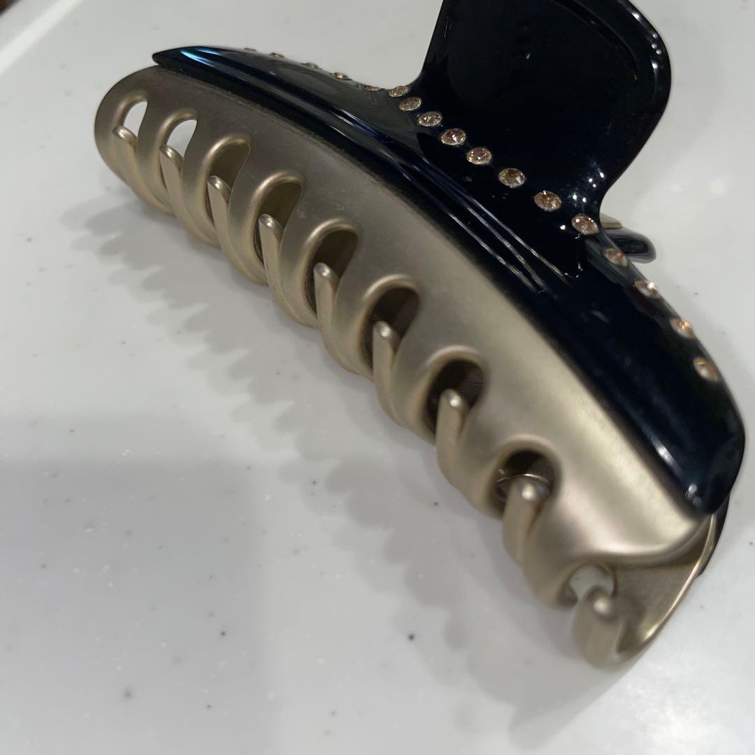 アレクサンドル ドゥ パリ ヘアクリップ（L）ストーン付き