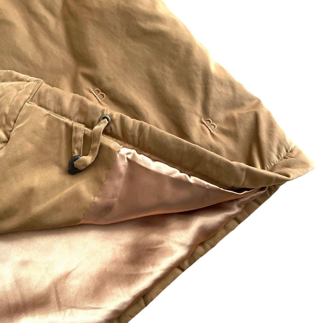 美品 90sヴィンテージ Burberry ロゴ総柄 中綿入り コート フード付