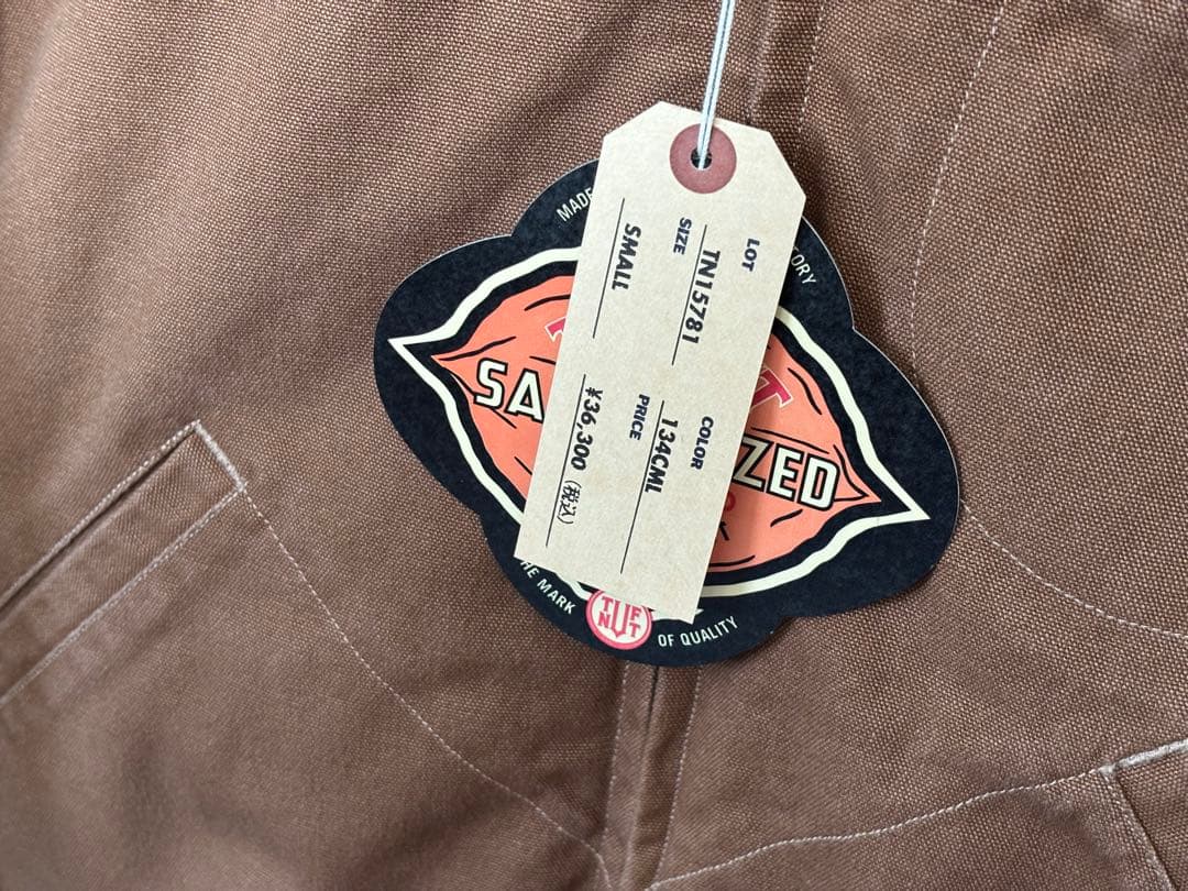 新作　TUF-NUT タフナッツ コットンダック ワークジャケットSサイズ　東洋