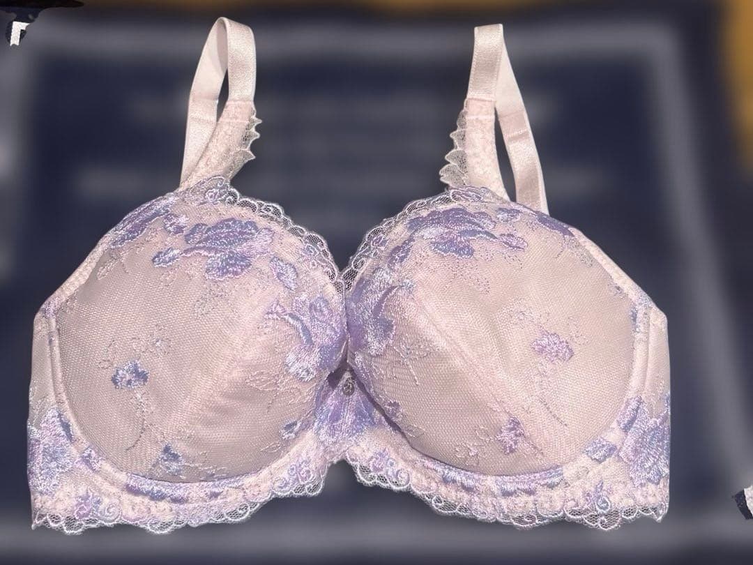 Exabra 花柄レースブラジャー２点ショーツ１点セット