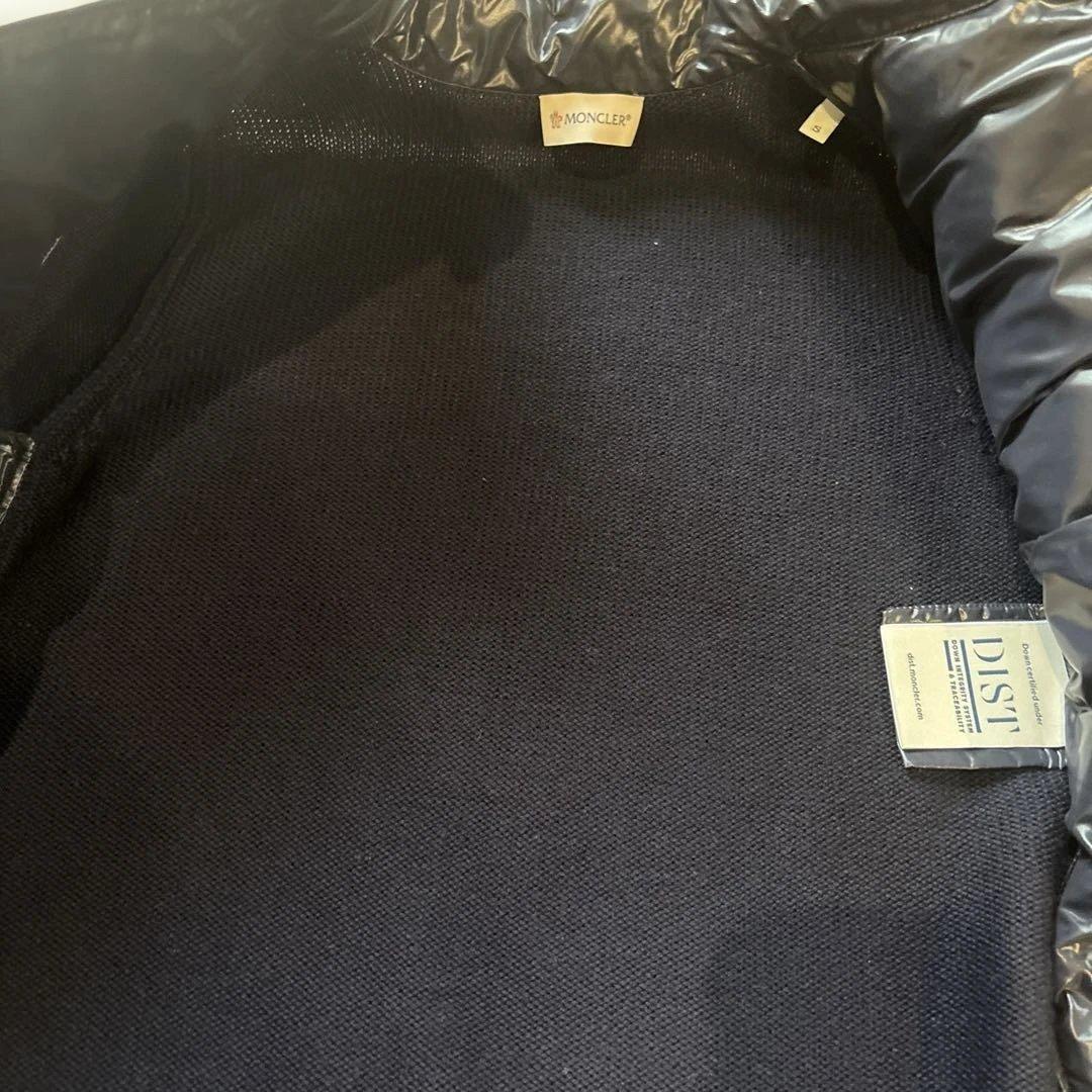 MONCLER　モンクレール　ニット切り替えダウンジャケット　ネイビーSサイズ