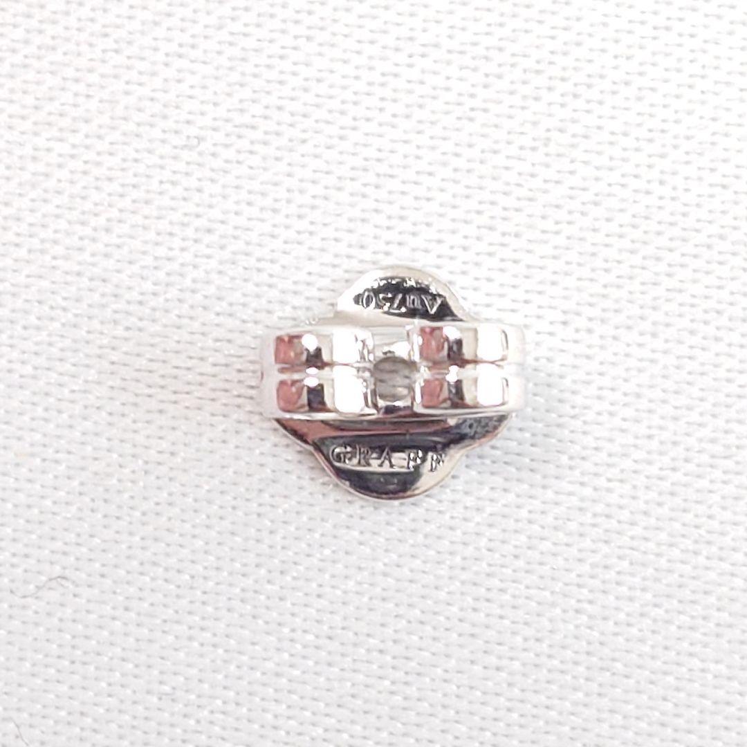 【磨き済】グラフ ミニ バタフライ シルエット ダイヤ ピアス 片耳用 7079