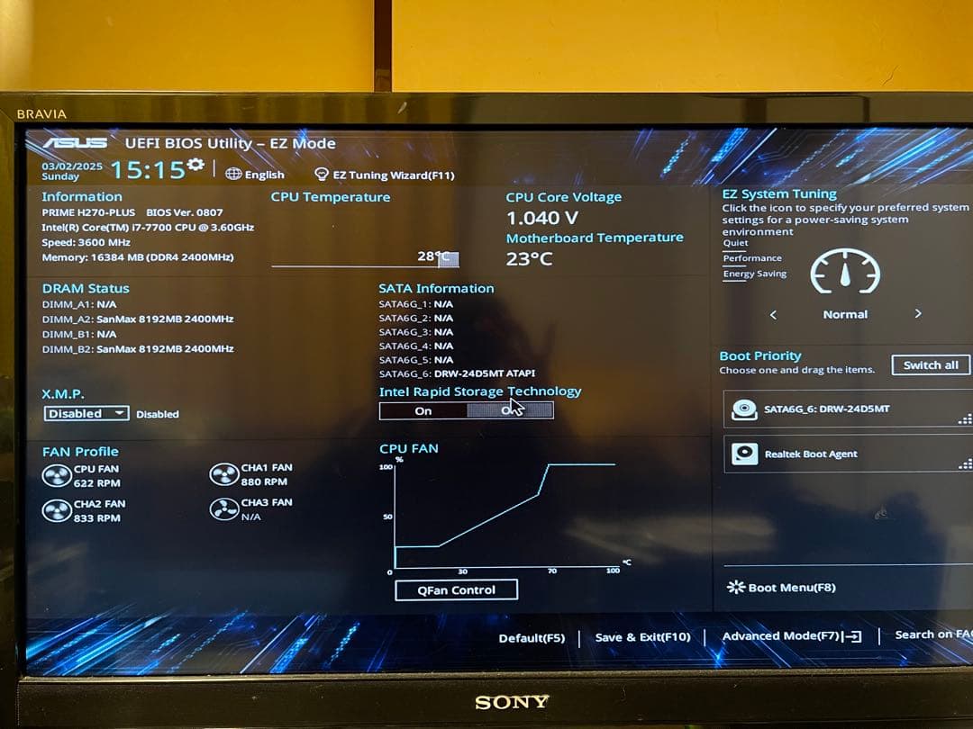 Core i7 デスクトップ PC ※そのまま使用不可！ストレージ、OS未搭載