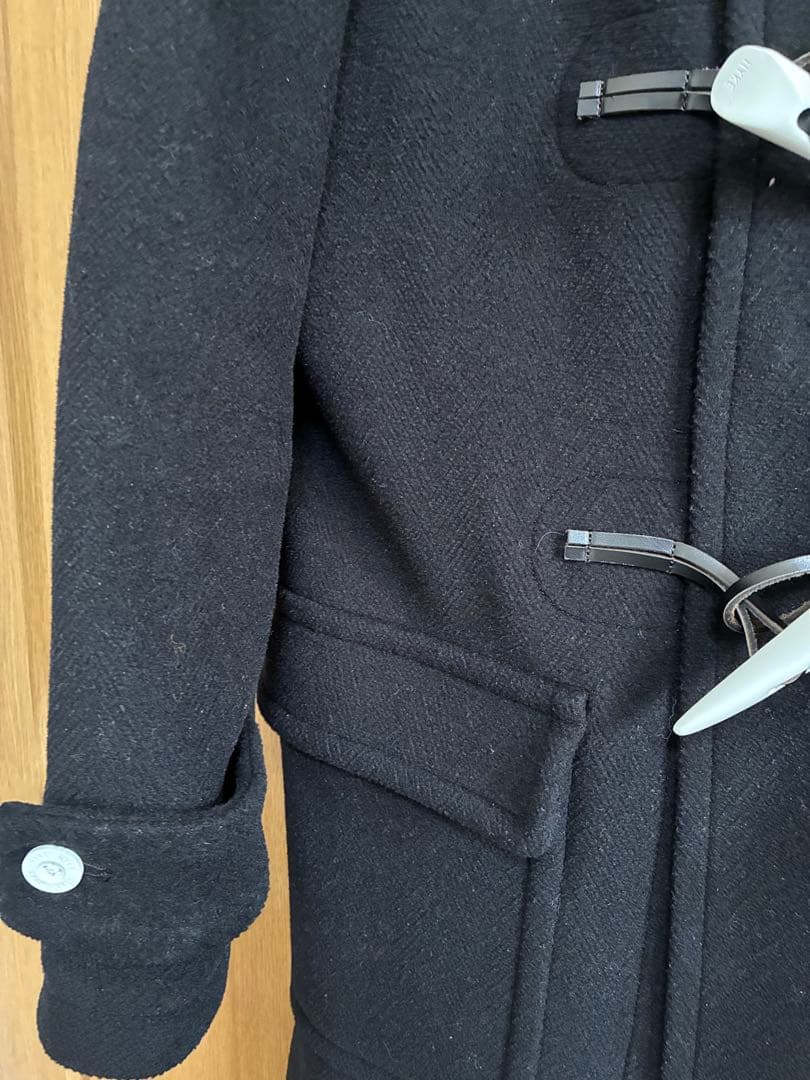 HYKE ダッフルコート黒　size2 白トグル