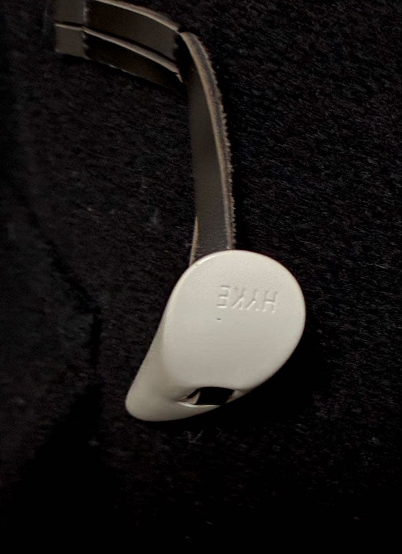 HYKE ダッフルコート黒　size2 白トグル