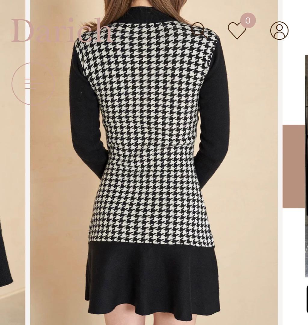 ポイントフリルチェックミニワンピース　Darich