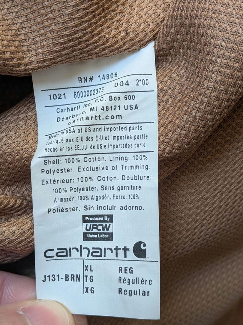 USA製 Carhartt active duck jacket