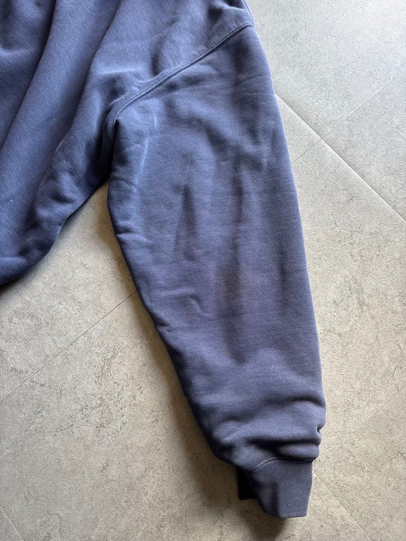 しょう様carhartt ジップパーカー 裏地サーマル 企業系刺繍 ネイビー