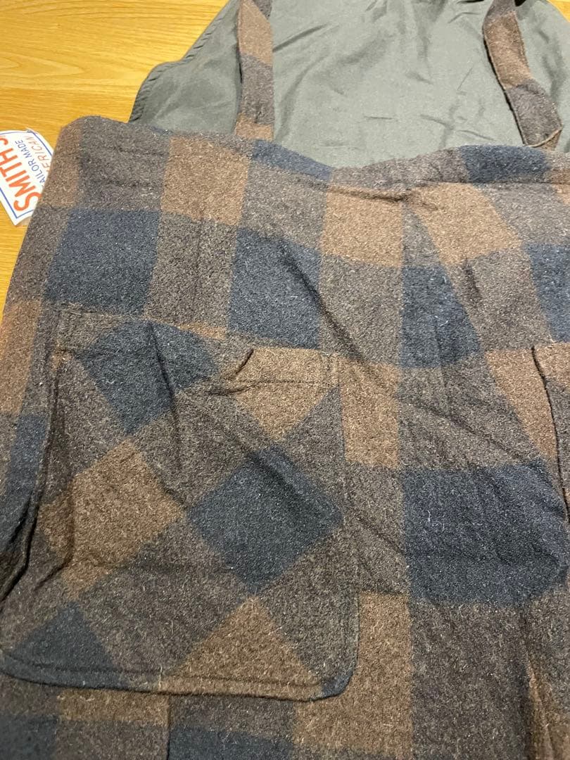 デカサイ　タグ付き SMITH'S　ブラック チェック オーバーオール