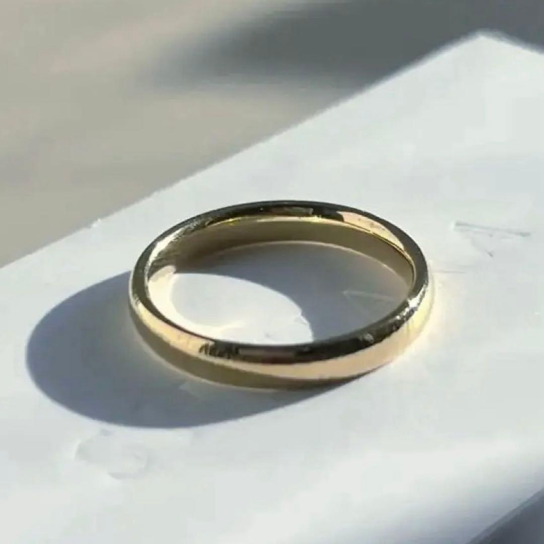 Shihara シハラ Oval ring 18K 3mm幅 8.5号