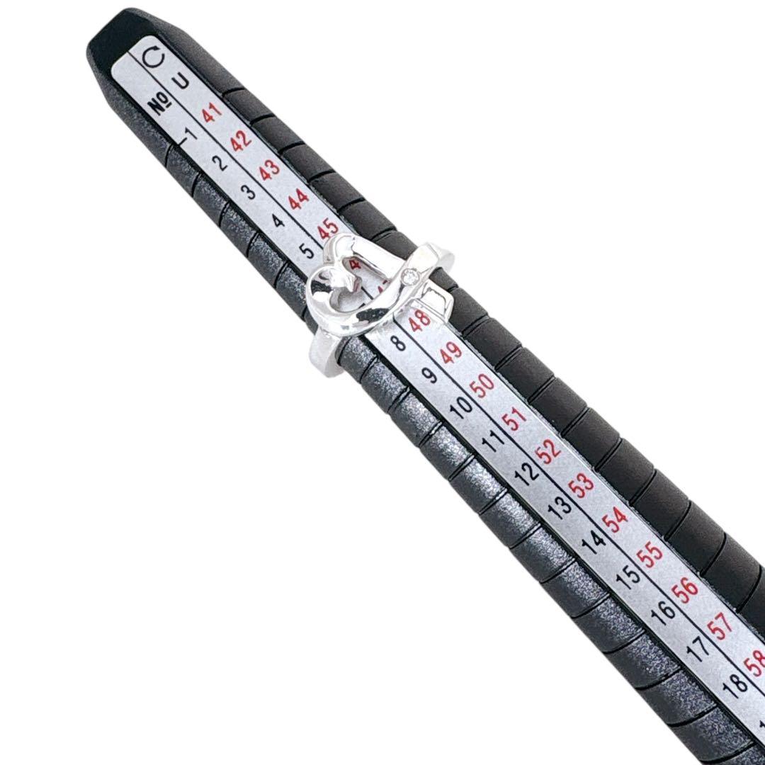 【光沢艶感仕上げ】ティファニー ラビングハート 1P ダイヤ リング 7号