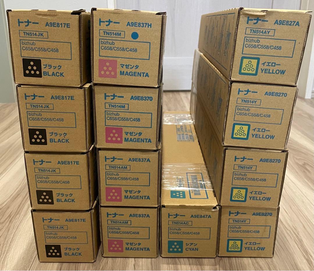 【新品未使用】コニカミノルタ 純正トナー TN514 4色13本セット