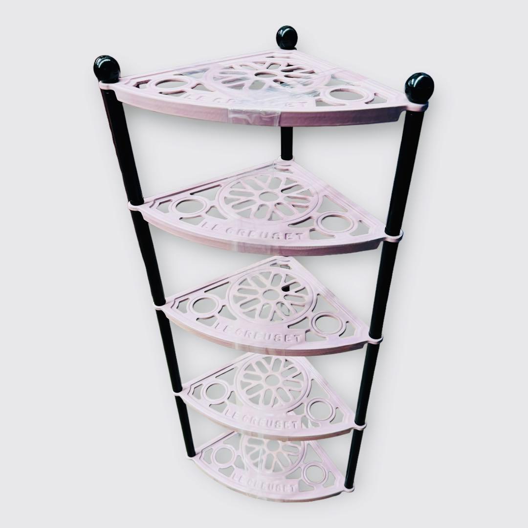 7458.ルクルーゼ ポットスタンド シフォンピンク 5段