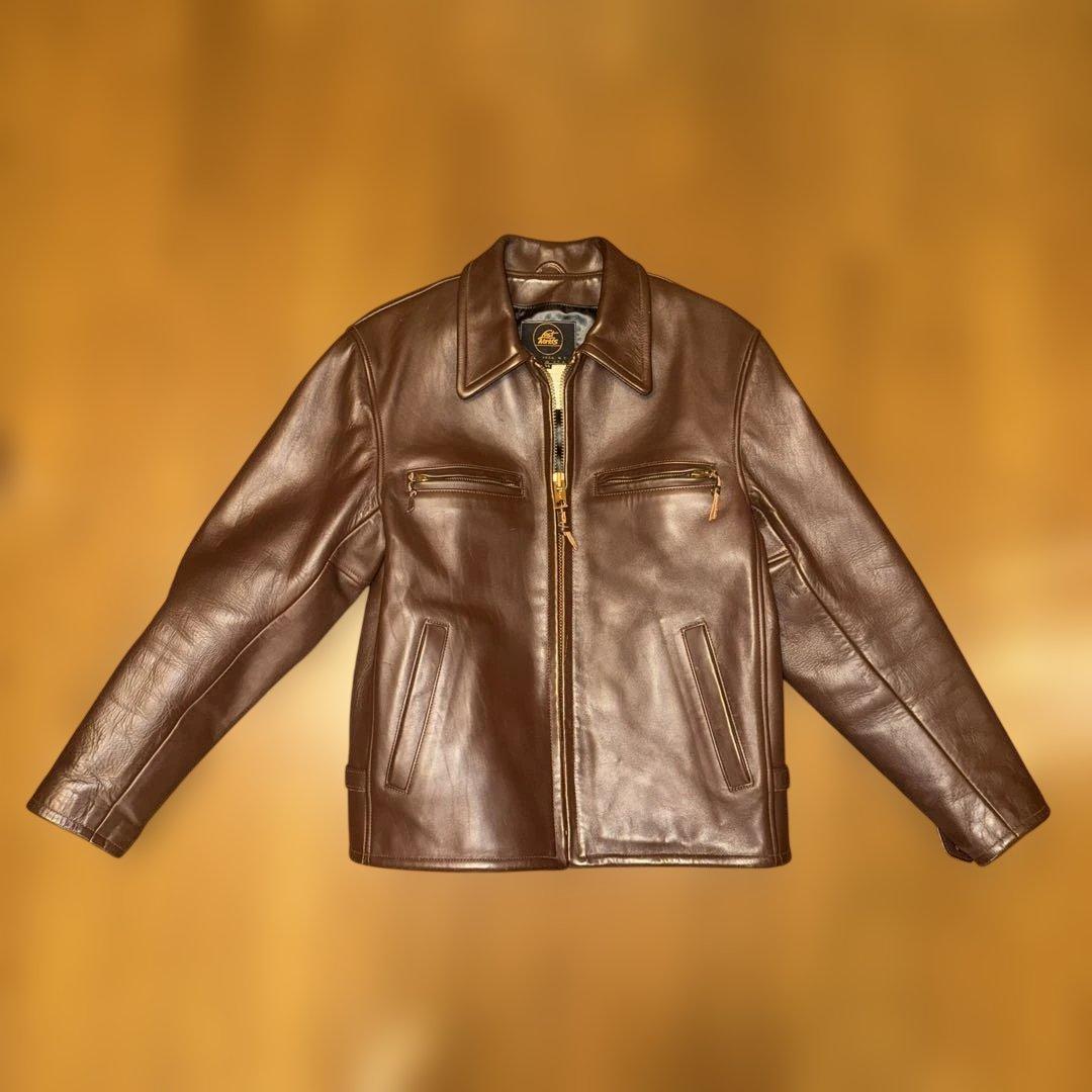 美品❗️34 ロストワールド SUBURBAN ホースレザージャケット(ブラウン)