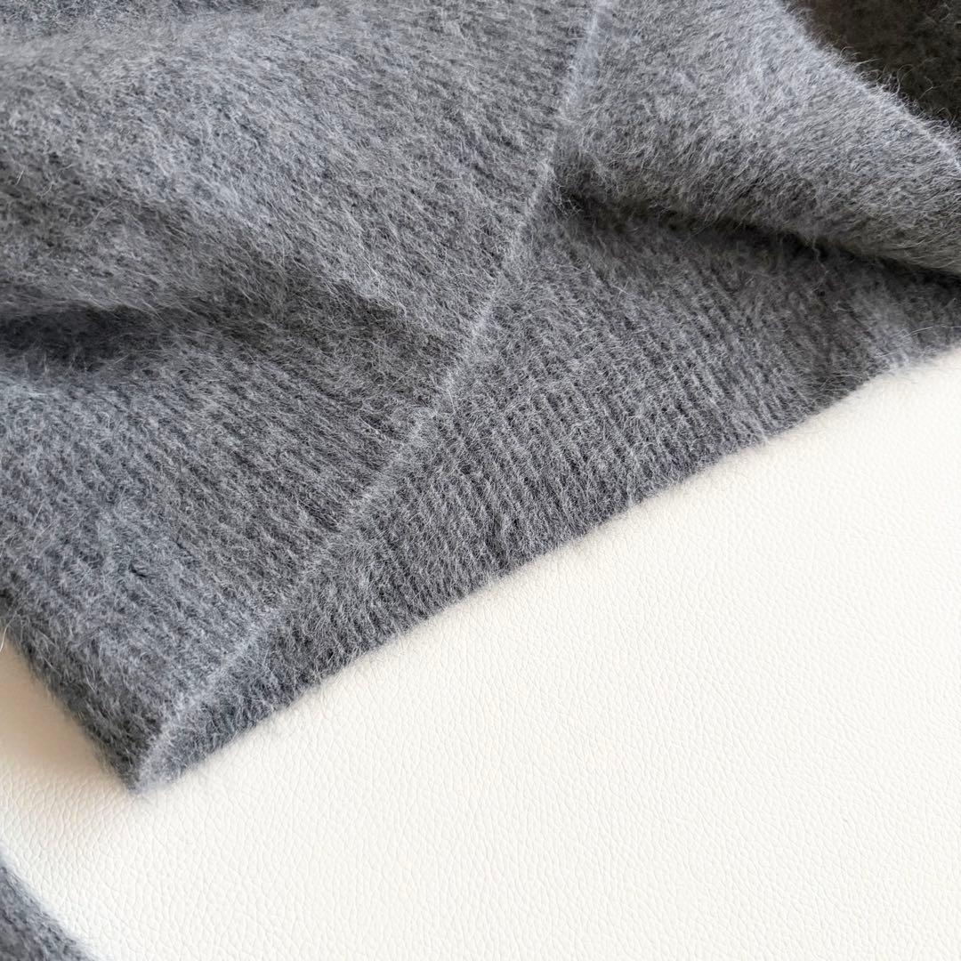 24AW 【スローブイエナ】 フォックスカシミヤプルオーバー グレー カシミヤ