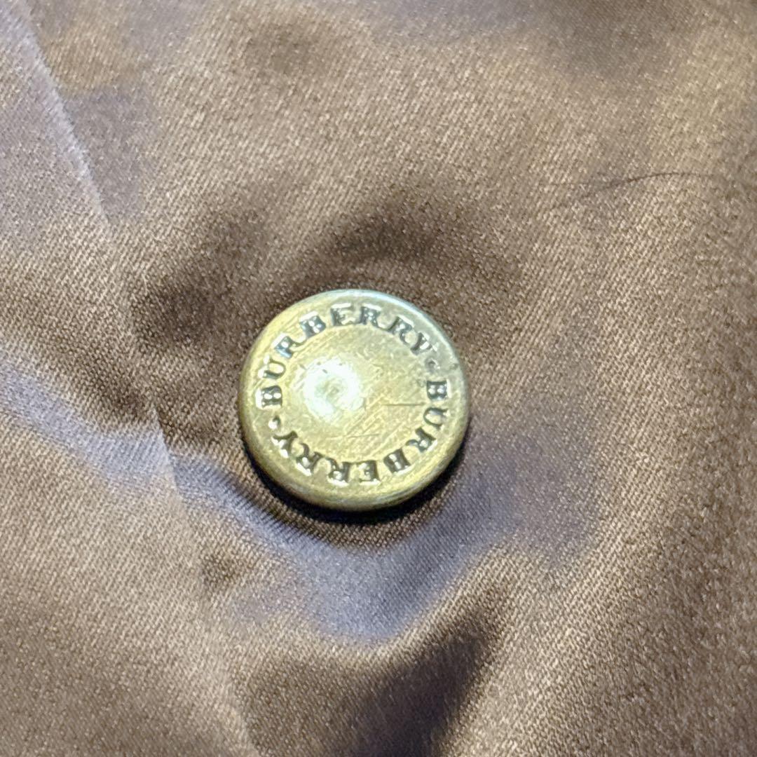 バーバリーロンドン ダークブラウン ロングダウンコート シャドーチェック 9号