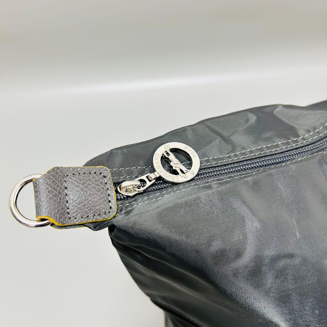 新品 ロンシャン ボストンバッグ ル・プリアージュ クラブ グレー 2way