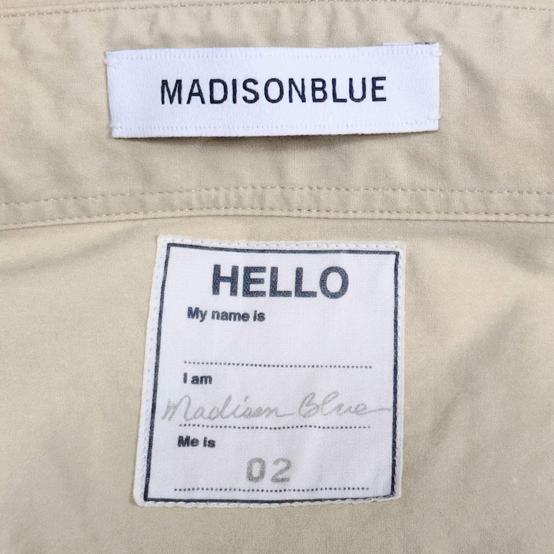 美品✨マディソンブルー マダムシャツ B刺繍 長袖 ベージュ 02