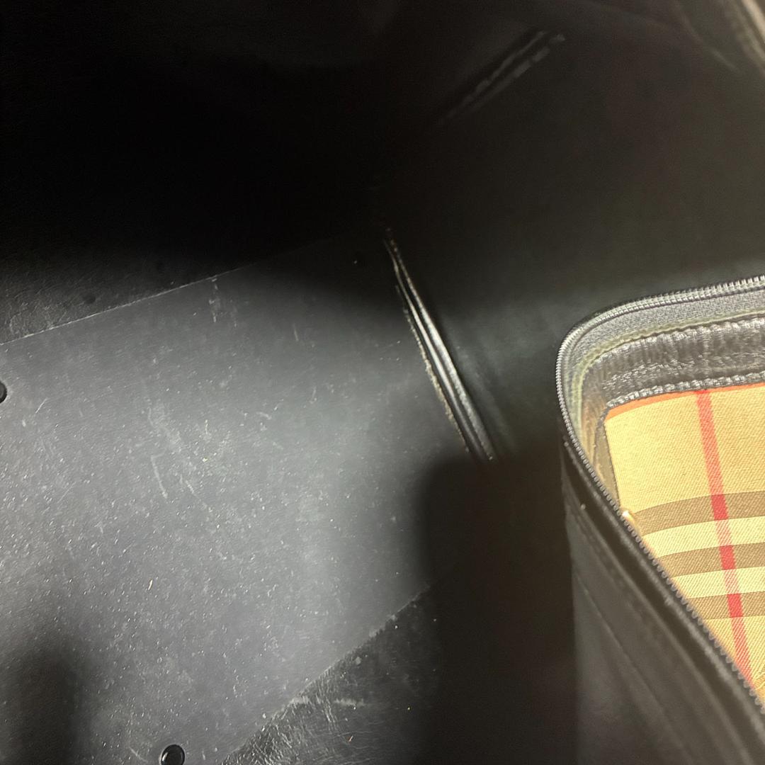 Burberrys ボストンバッグ 大容量 ノバチェック ブラック×ベージュ