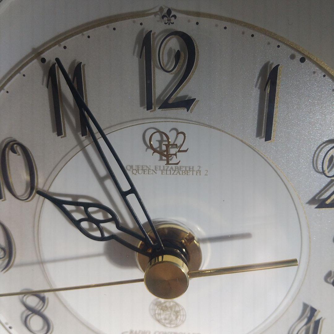 電波置時計 象嵌タイプクリスタル 高さ26cm 美品