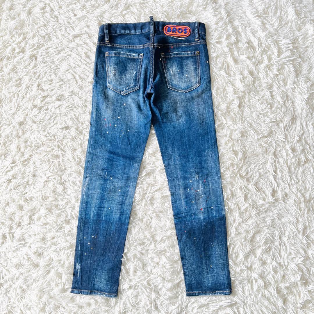 【極美品✨】DSQUARED2　ジーンズ　ダメージ加工　ペイント　ストレッチ