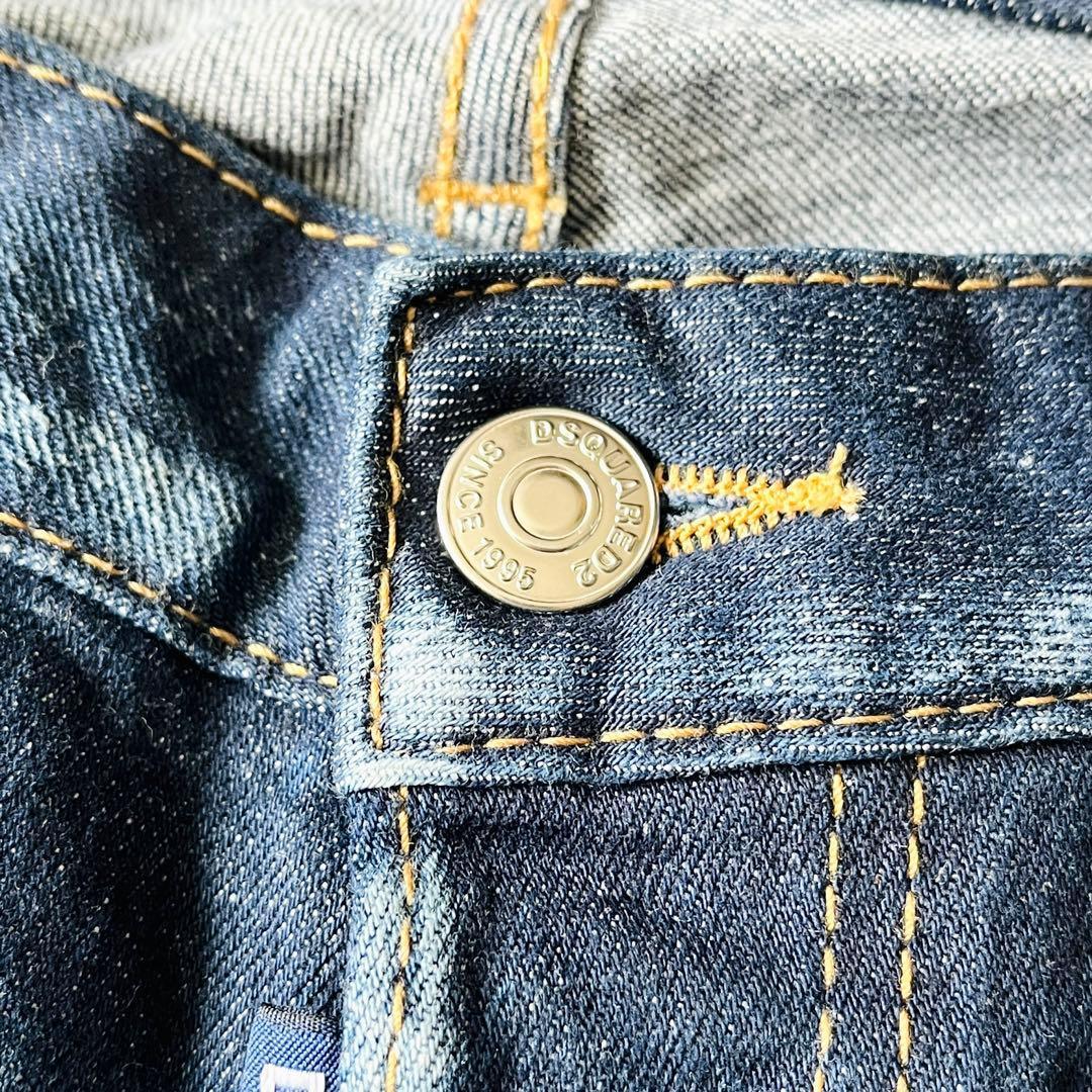 【極美品✨】DSQUARED2　ジーンズ　ダメージ加工　ペイント　ストレッチ