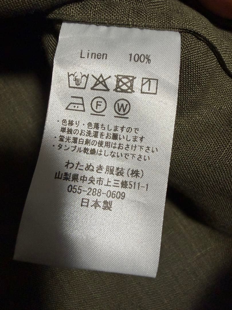 wafu リネンシャツ