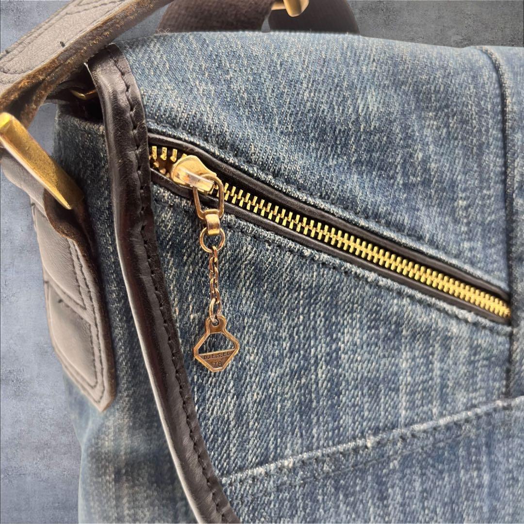 【希少】DIESEL デニム ショルダーバッグ メッセンジャーバッグ