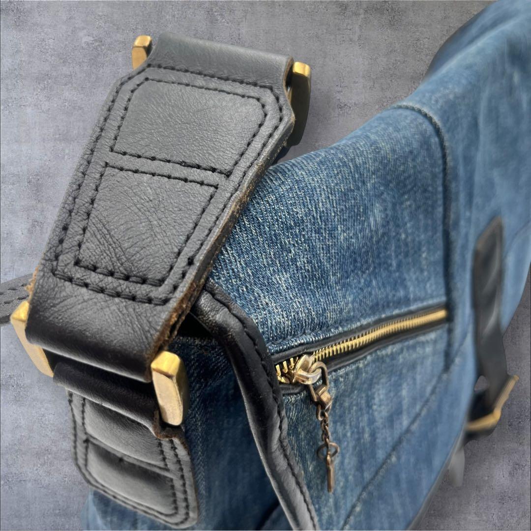 【希少】DIESEL デニム ショルダーバッグ メッセンジャーバッグ