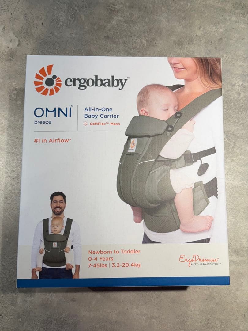 【どる円】エルゴベビー オムニブリーズ オリーブ ※防寒ケープ付けます