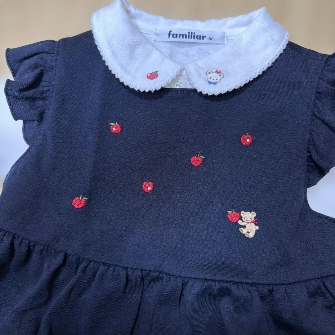 【美品】familiar ワンピース 80 ブラウスセット