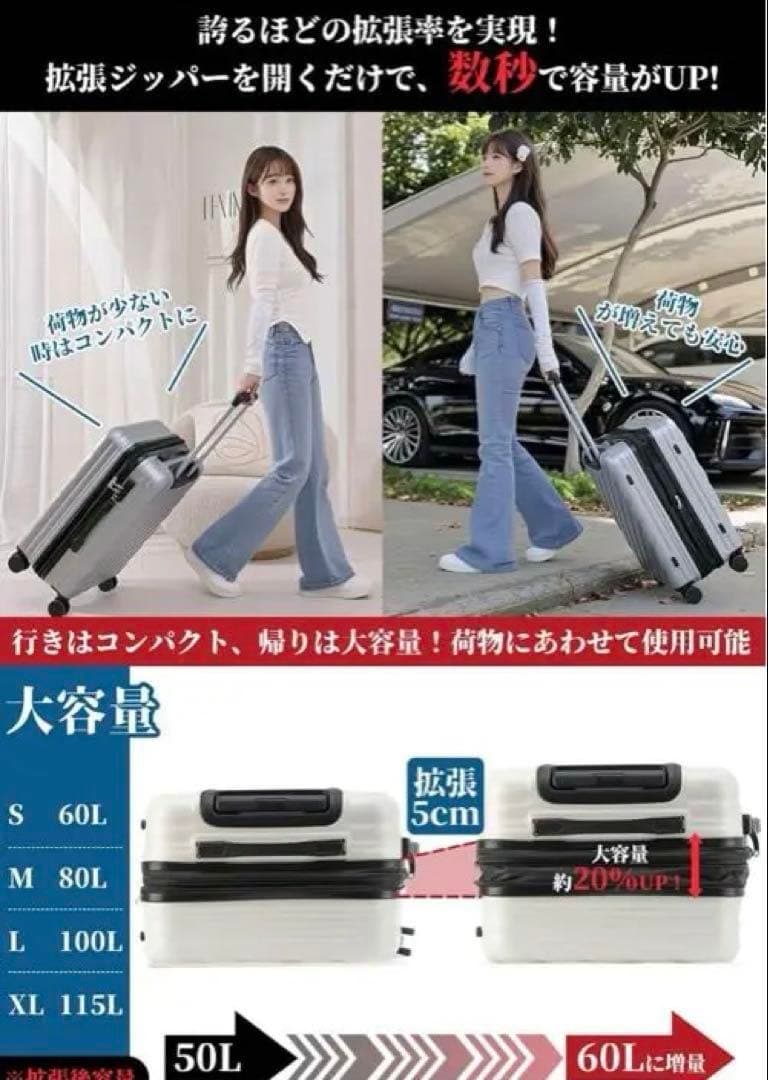 スーツケース L キャリーケース大容量 耐衝撃 旅行 旅行 ビジネス 出張