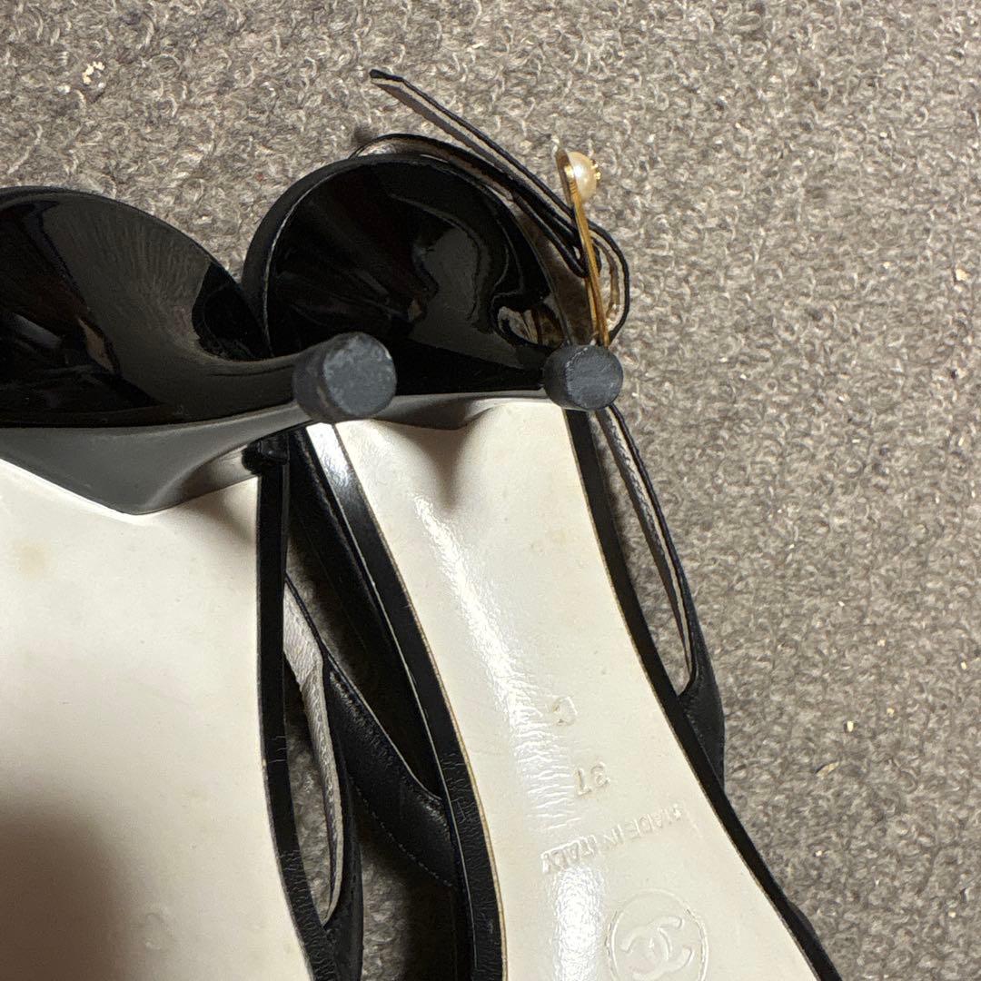 シャネル　CHANEL ロゴデザイン　パンプス　37 サイズ　24センチ　美品