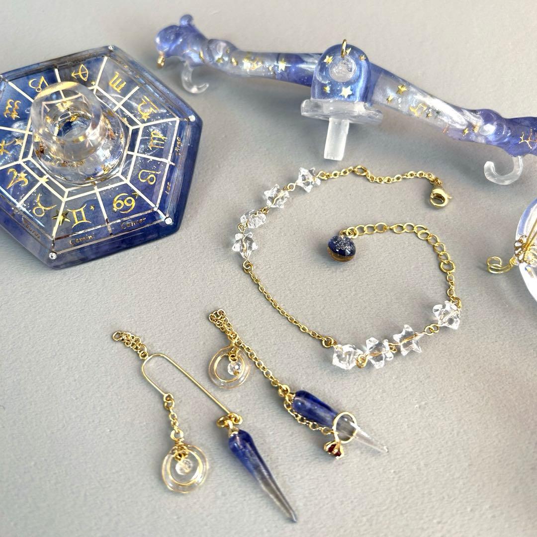 山羊座さんのための星座の天秤　アクセサリー付き　持ち運びok組み立て式天秤