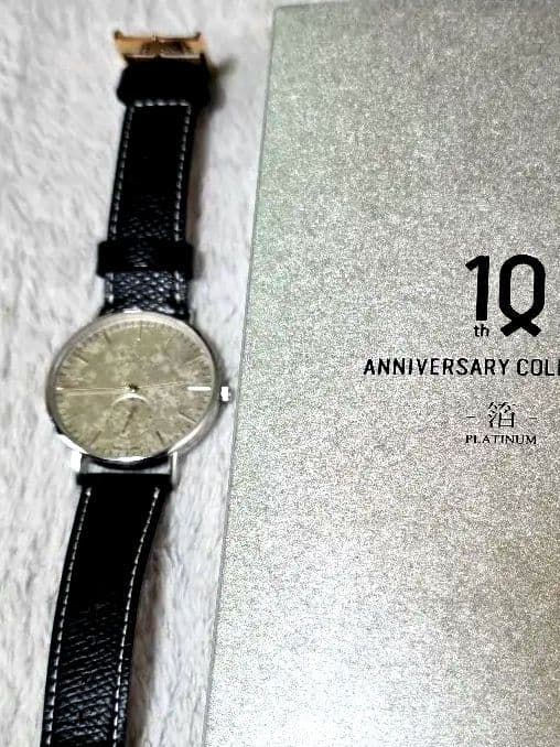 『美品』腕時計　knot　国産　10周年記念モデル　プラチナ箔