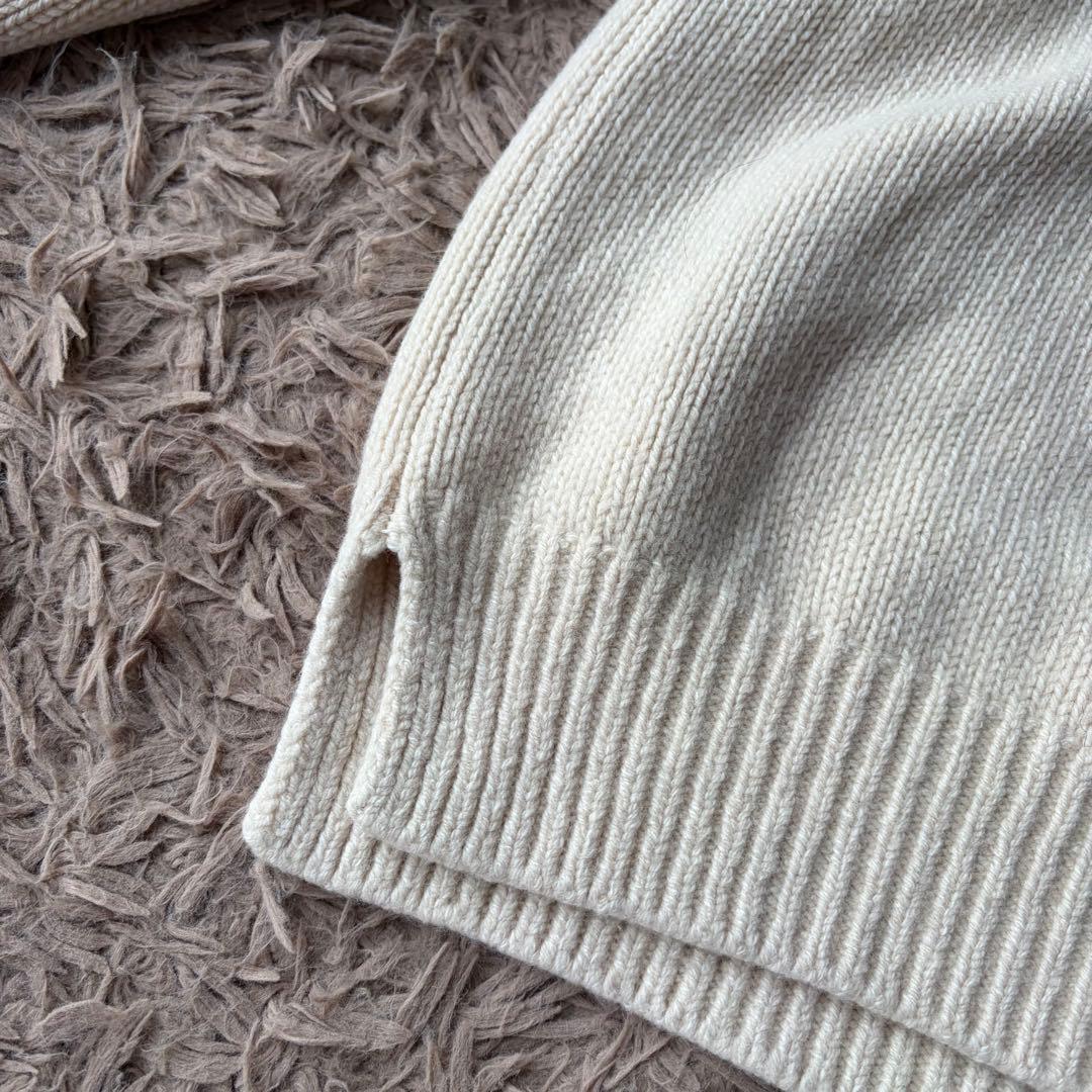 2023AW✨スローン 5G ジーロンラム×カシミヤ クルーネック ベージュ 2