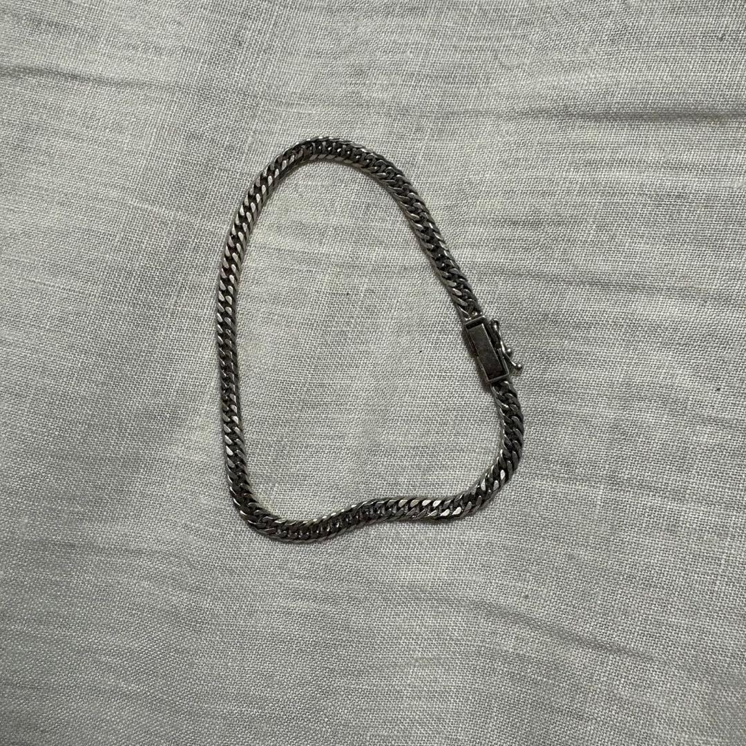 喜平　プラチナ　pt850 6面 Wカット　ブレスレット　18cm