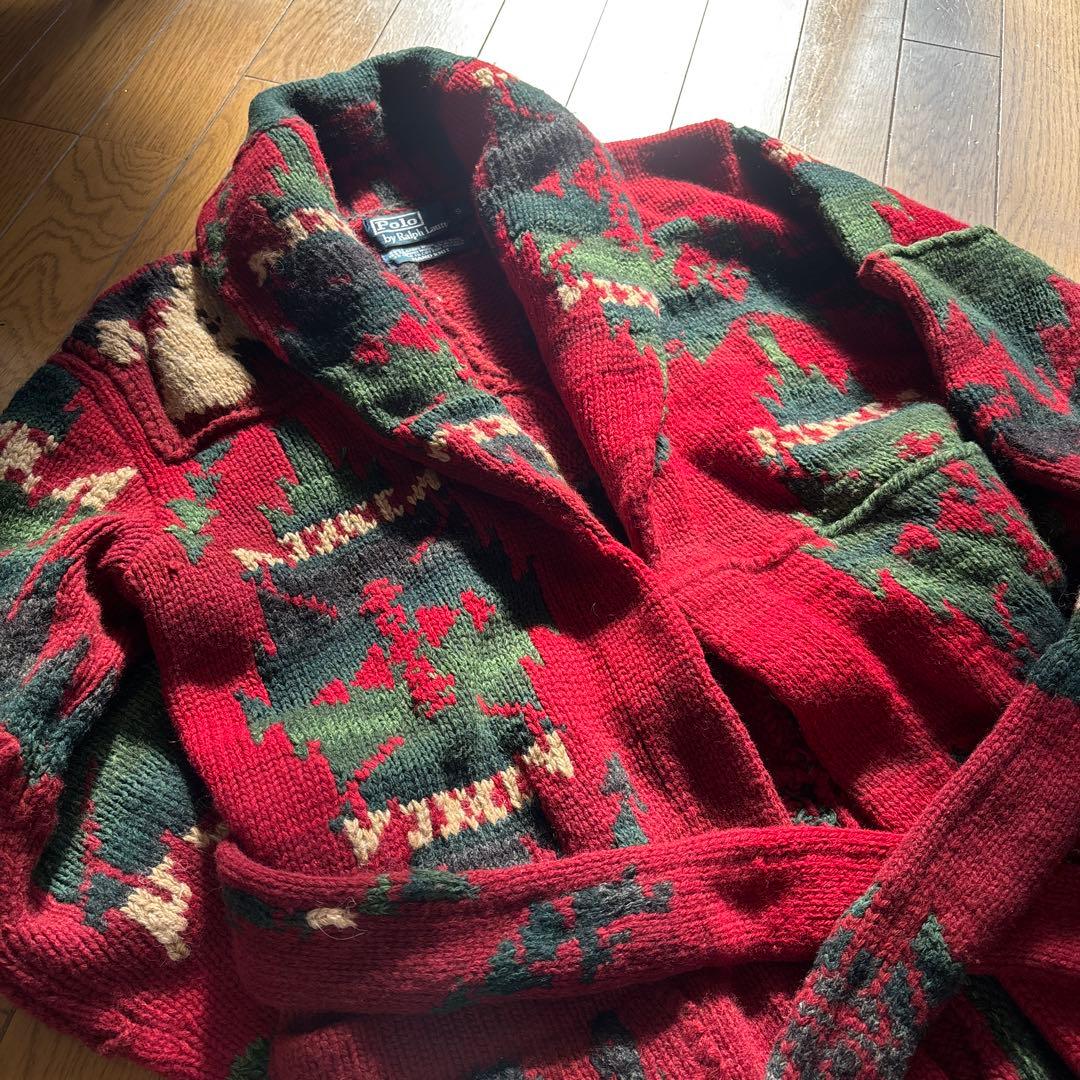 緊急値下げ　90s ポロラルフローレン　ショールカラーパッチワークガウン