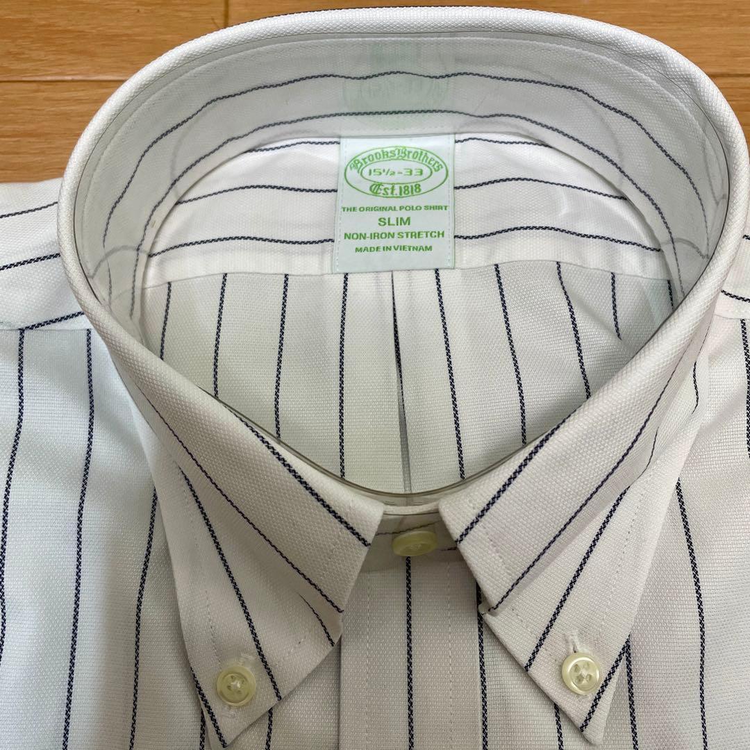 BROOKSBROTHERSノンアイロン ボタンダウン　15H-33 SLIM